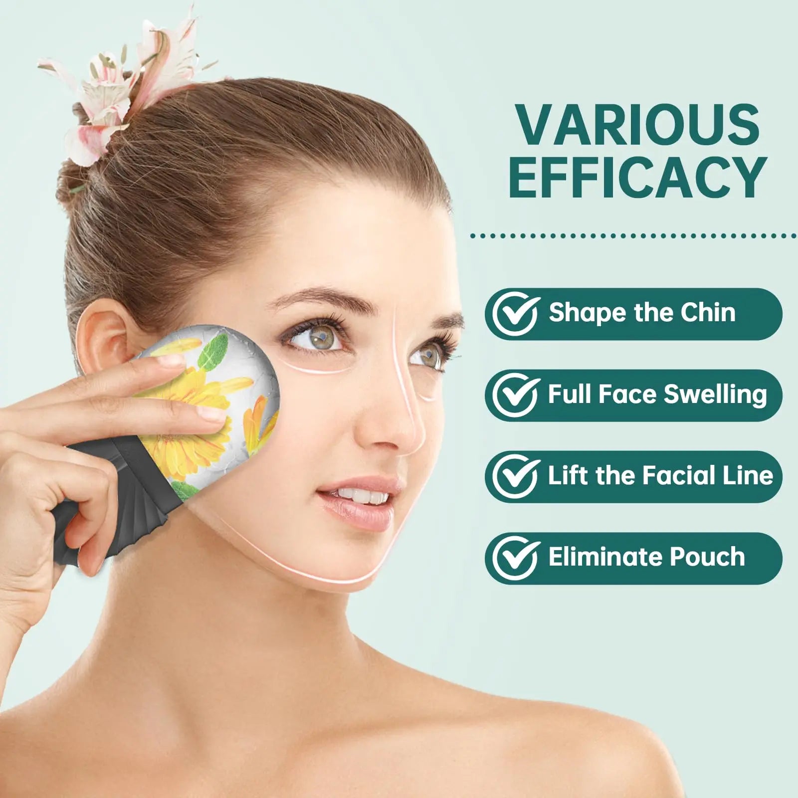 Ice Facial Roller & Gua Sha Set – Cooling Skin Contouring Tool