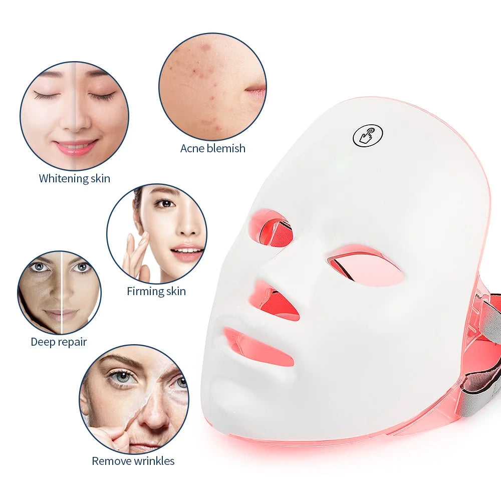 7-Color LED Facial &amp; Neck Toning Device