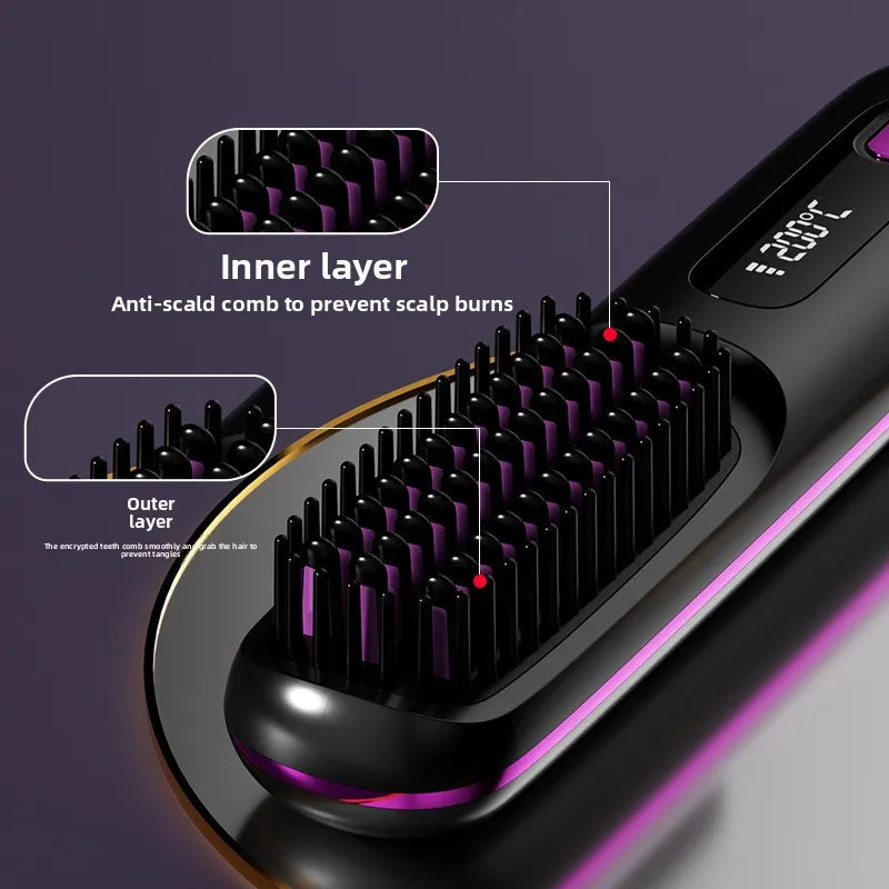 Wireless Ionic Straightening Comb – Cordless &amp; Portable