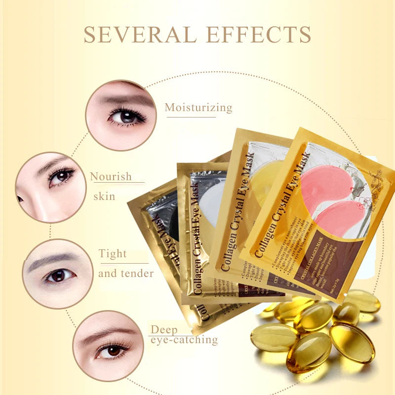 Gold Collagen Crystal Eye Mask – 10 Pairs Anti-Aging Patches