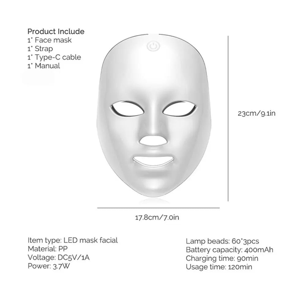 7-Color LED Facial &amp; Neck Toning Device
