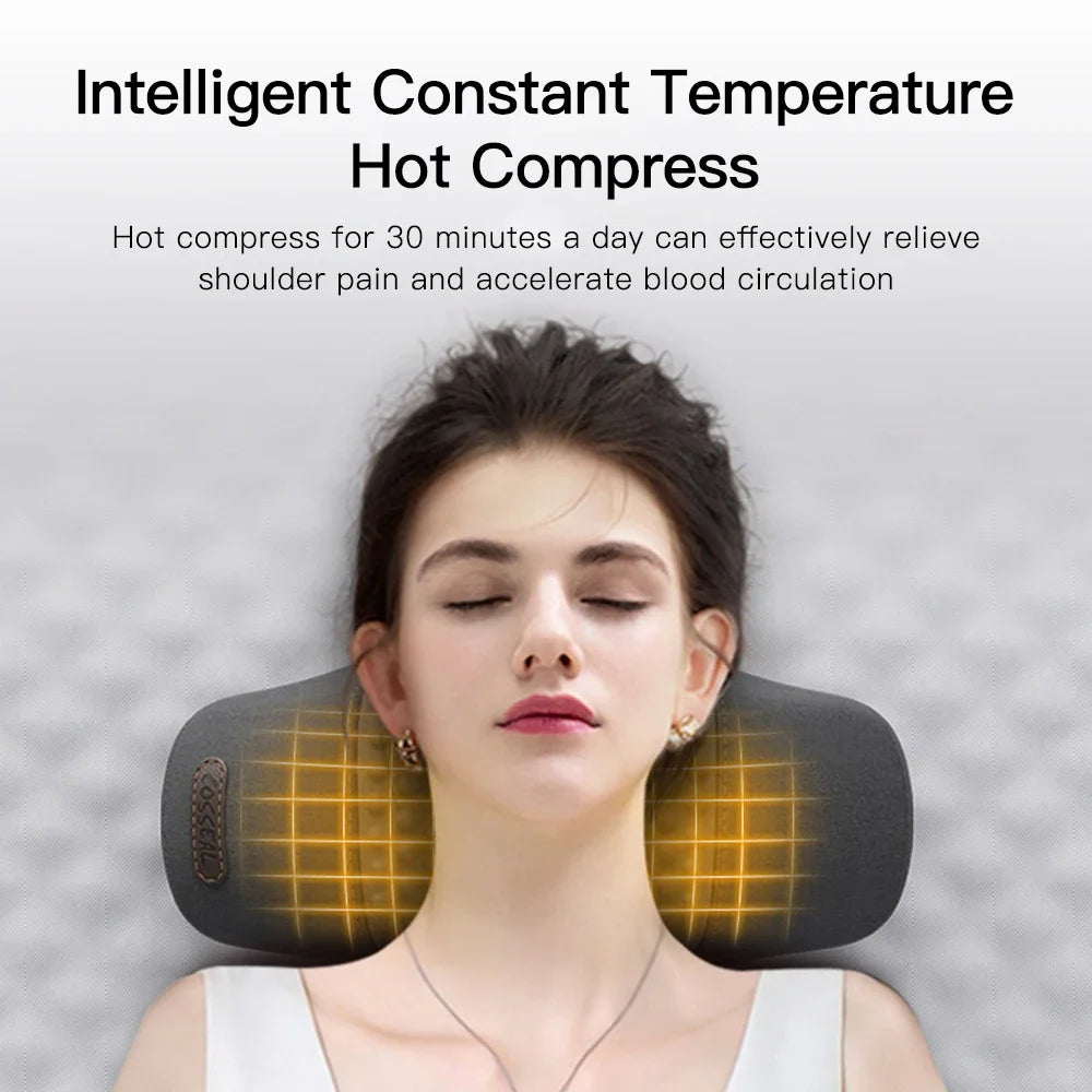 Cervical Neck Traction Pillow – Heated Massage &amp; Stretch