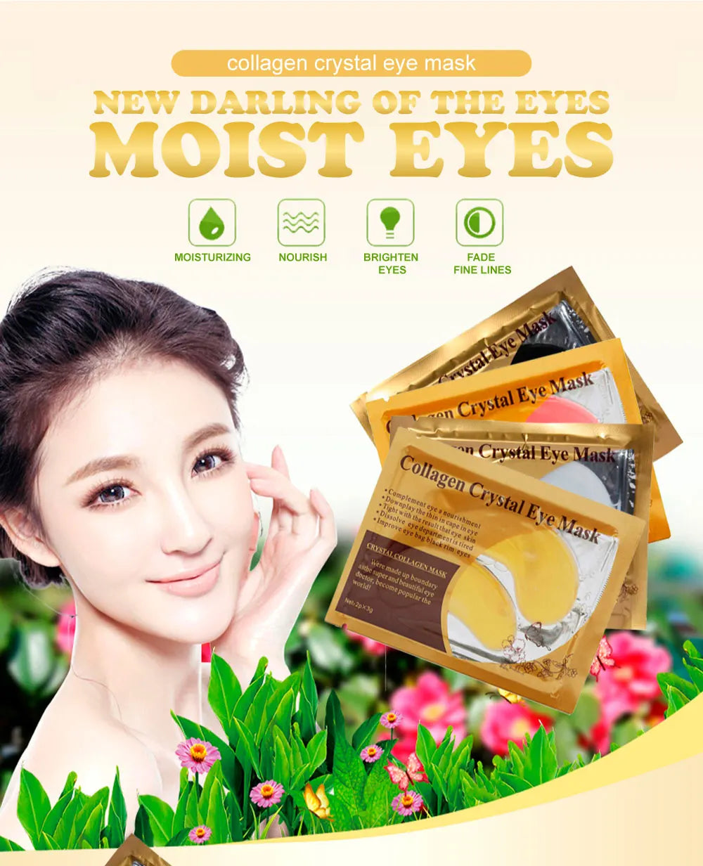 Gold Collagen Crystal Eye Mask – 10 Pairs Anti-Aging Patches
