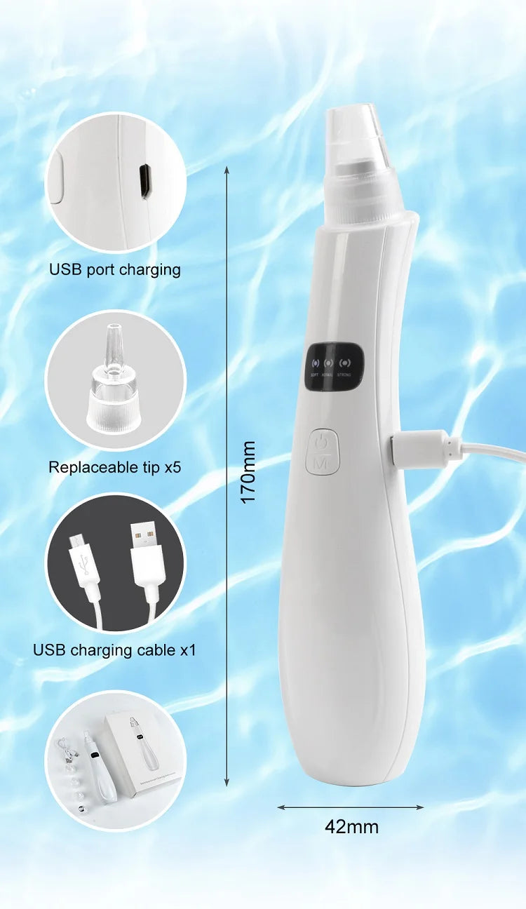3-Mode Facial Pore Vacuum – Blackhead & Dead Skin Remover