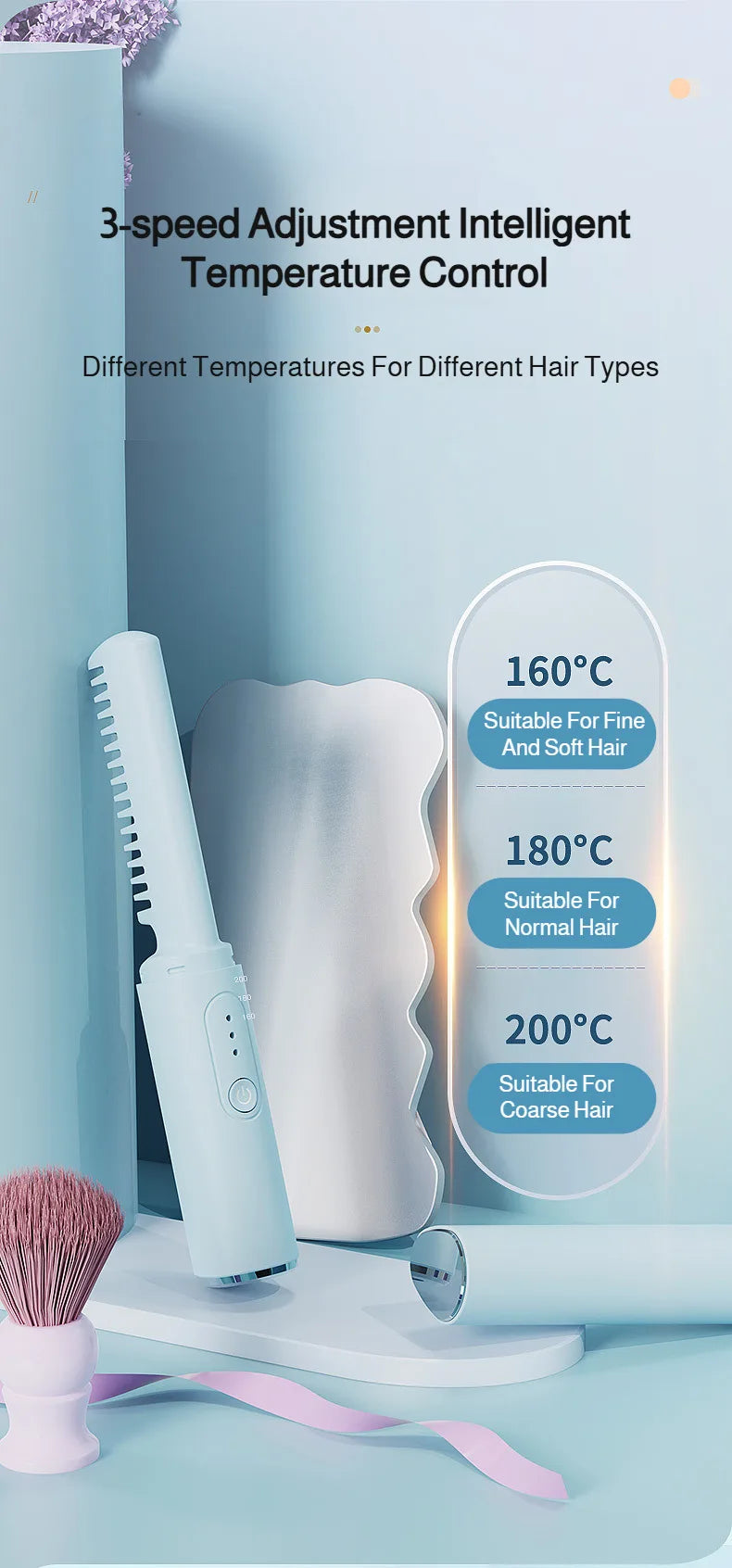 Wireless 2-in-1 Curl & Straighten Iron