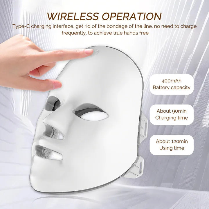 7-Color LED Facial &amp; Neck Toning Device