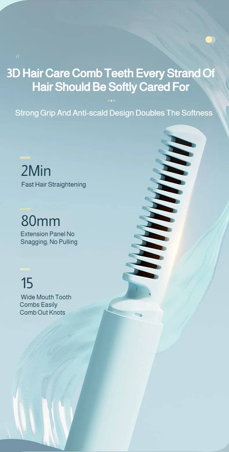 Wireless 2-in-1 Curl & Straighten Iron
