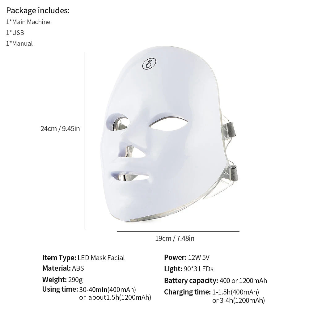 7-Color LED Facial &amp; Neck Toning Device