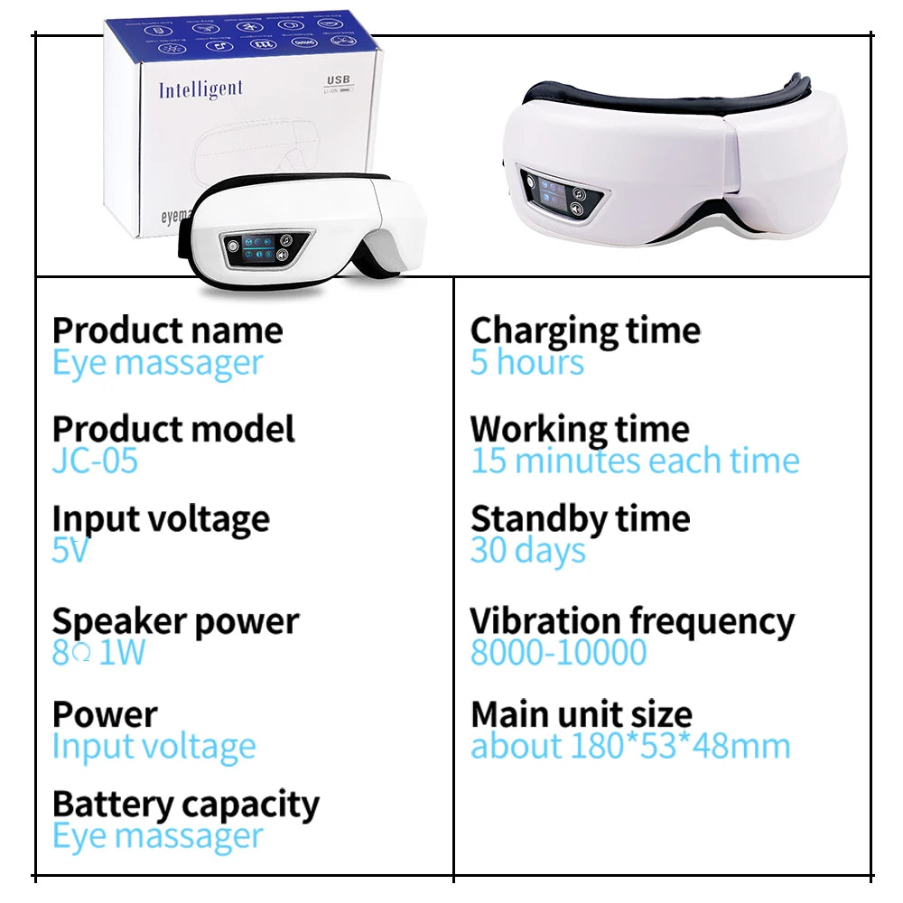 Vibration Eye Massager – Bluetooth Music Compression Eye Care