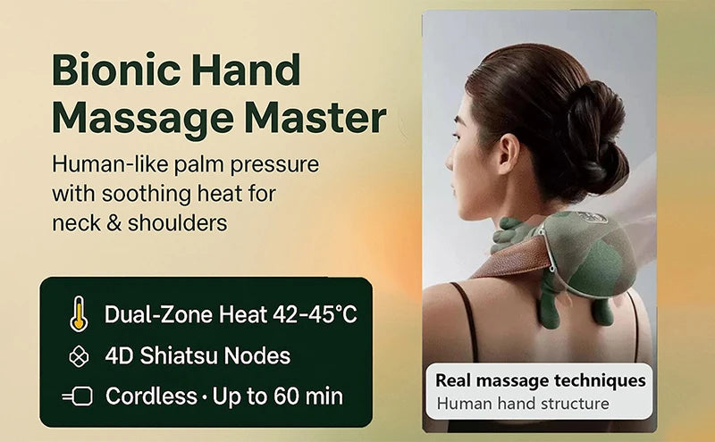 Bionic Shoulder &amp; Neck Massage Shawl – 3-Level Kneading Therapy