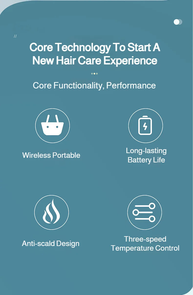 Wireless 2-in-1 Curl & Straighten Iron