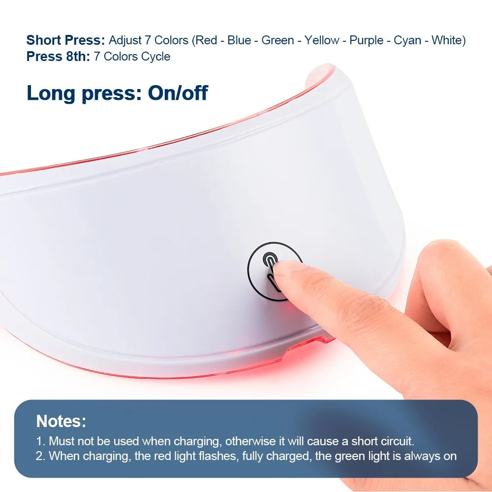7-Color LED Facial &amp; Neck Toning Device