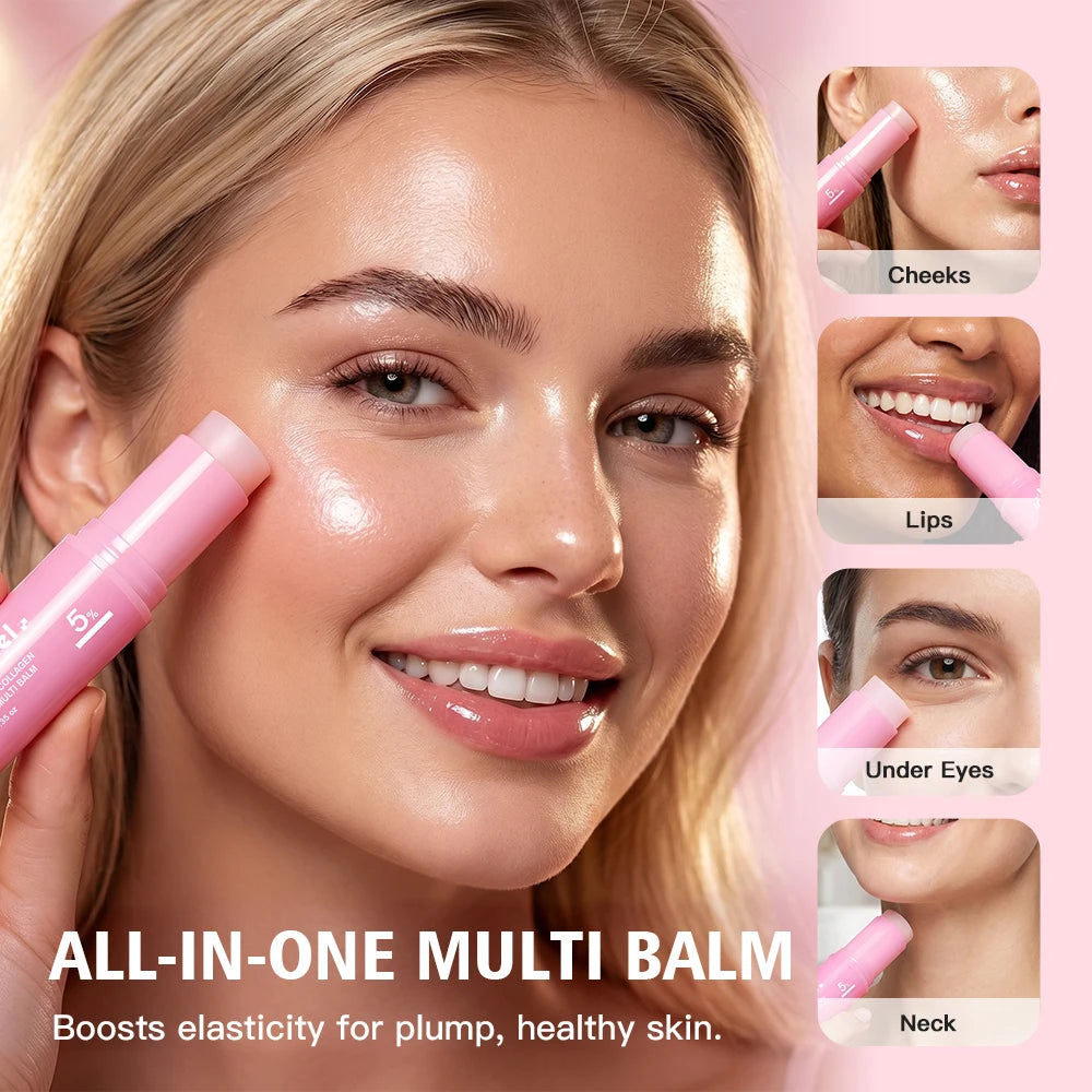 PDRN Pink Collagen Volume Balm Stick – Anti-Aging Multi-Use Stick