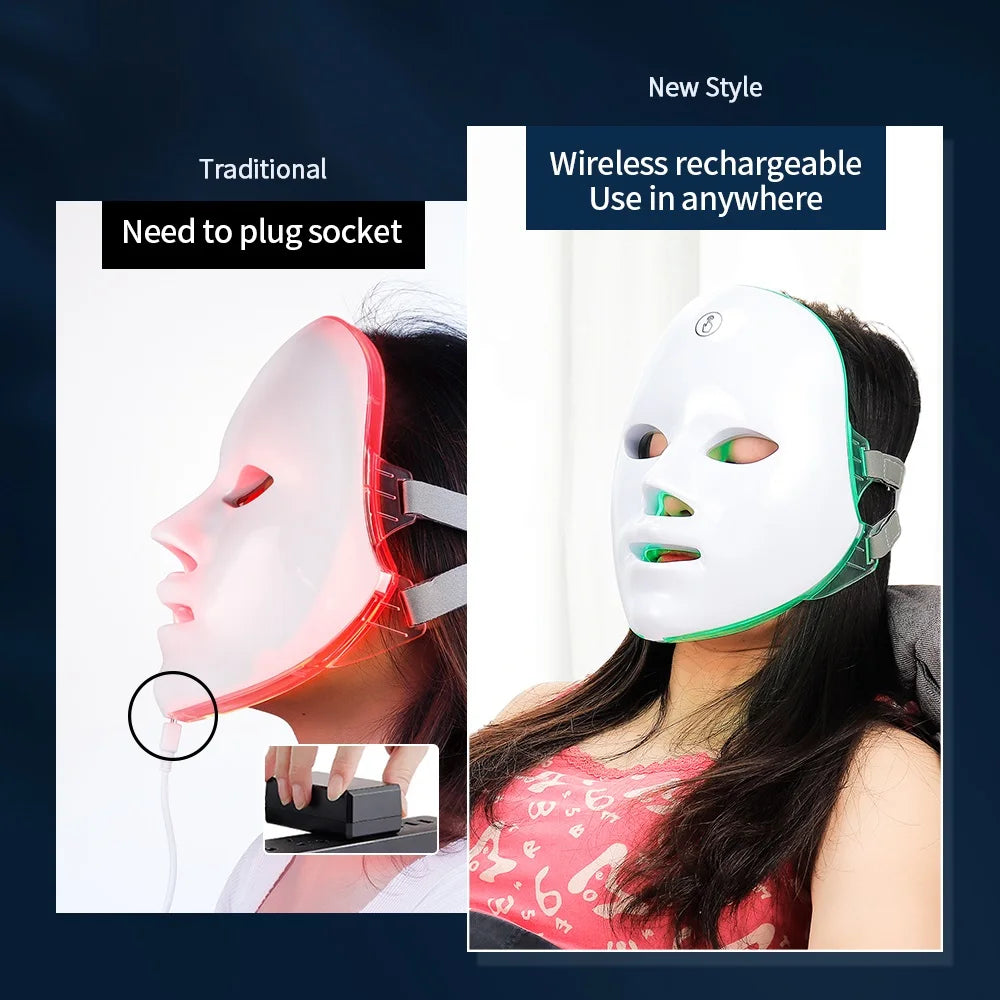 7-Color LED Facial &amp; Neck Toning Device