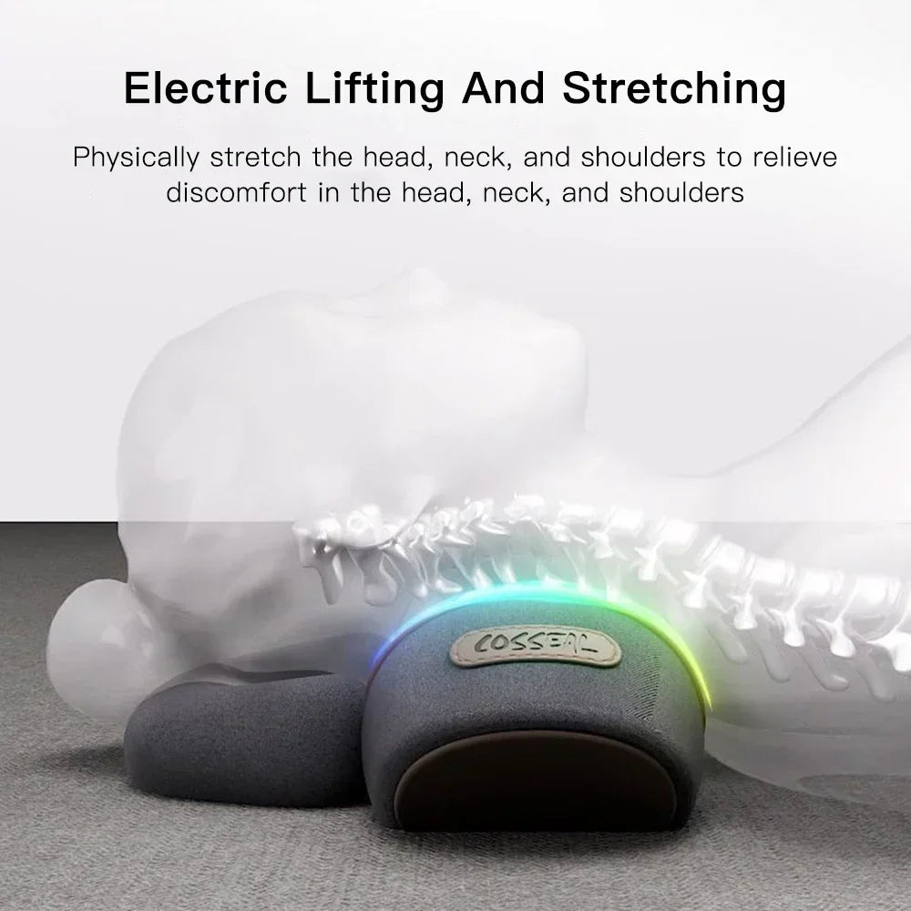 Cervical Neck Traction Pillow – Heated Massage &amp; Stretch
