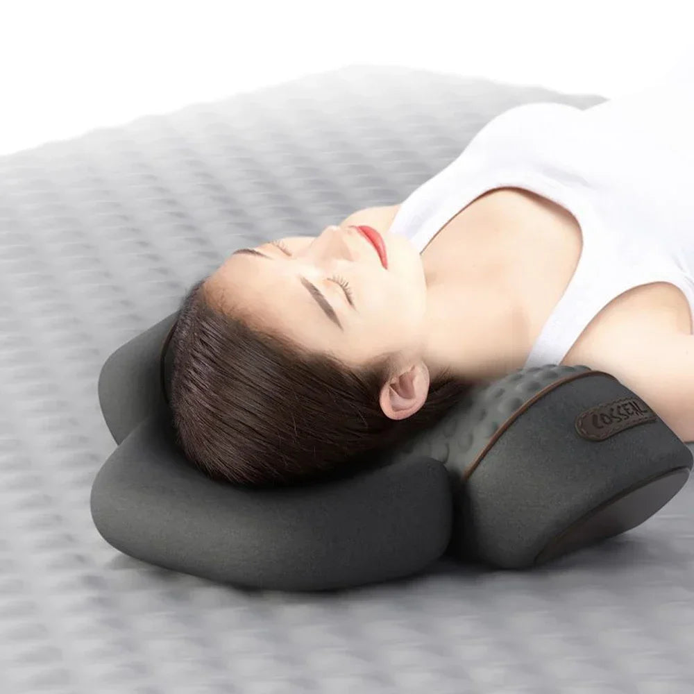 Cervical Neck Traction Pillow – Heated Massage &amp; Stretch