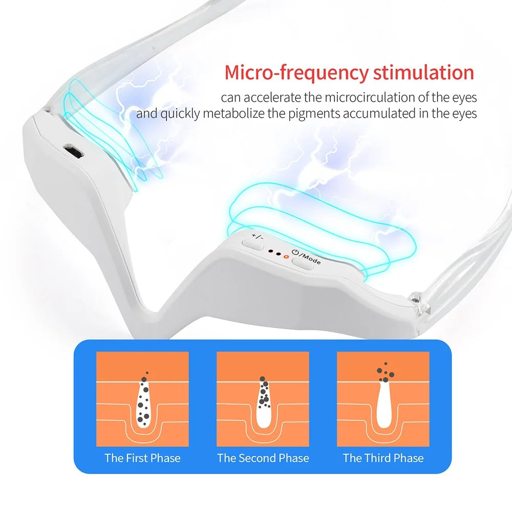 3D Eye Massager – Warming Vibration Therapy for Puffiness & Dark Circles
