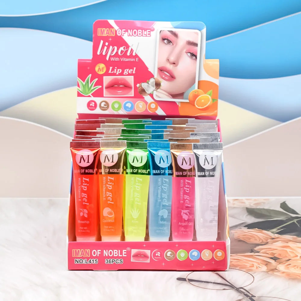 Fruity Glossy Lip Gloss Set – 6-Piece Hydrating Collection