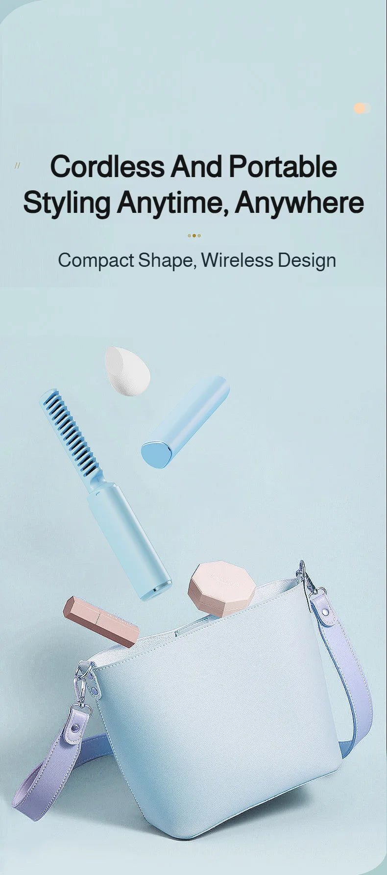 Wireless 2-in-1 Curl & Straighten Iron