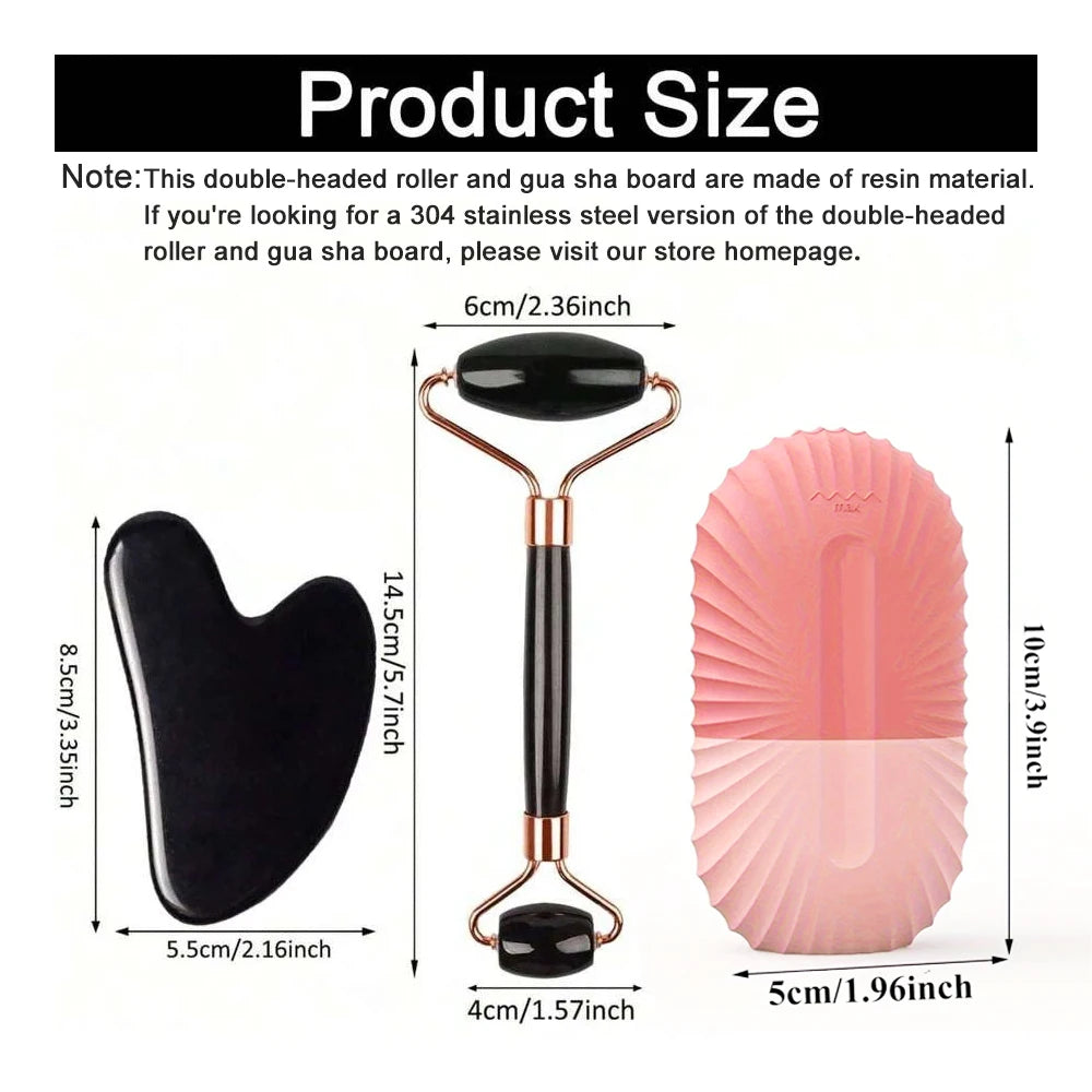 Ice Facial Roller & Gua Sha Set – Cooling Skin Contouring Tool