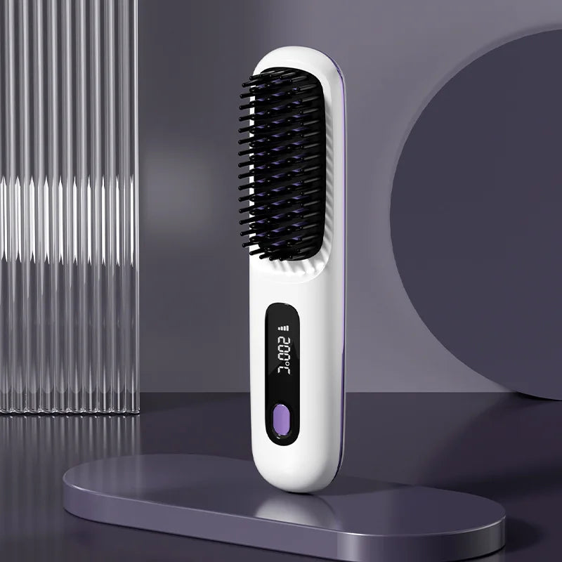 Wireless Ionic Straightening Comb – Cordless &amp; Portable