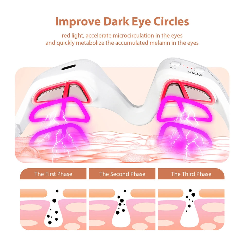3D Eye Massager – Warming Vibration Therapy for Puffiness & Dark Circles