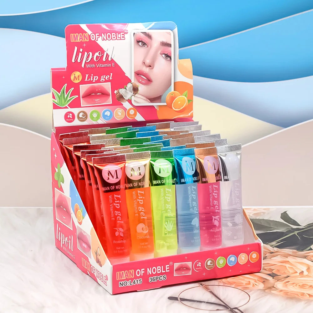 Fruity Glossy Lip Gloss Set – 6-Piece Hydrating Collection