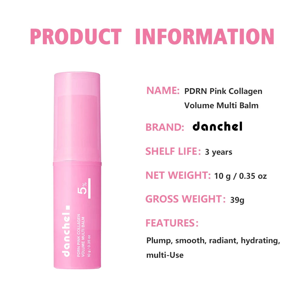 PDRN Pink Collagen Volume Balm Stick – Anti-Aging Multi-Use Stick