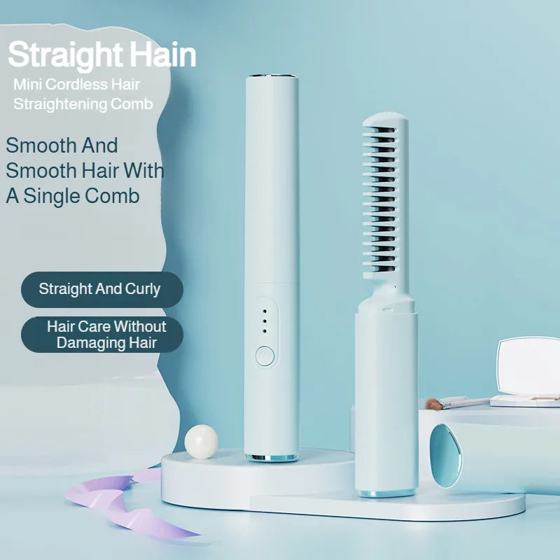 Wireless 2-in-1 Curl & Straighten Iron