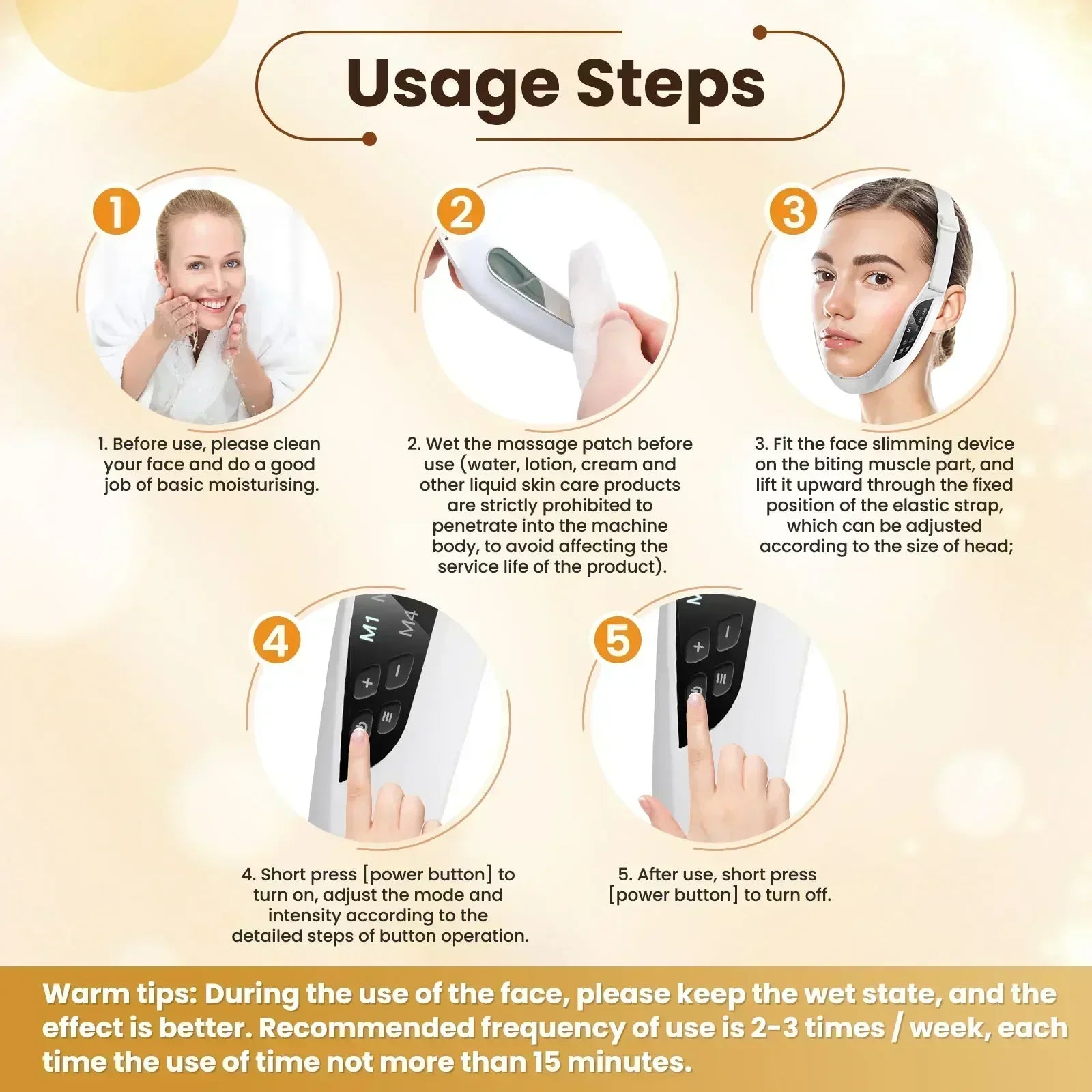 Electric V-Face Lifting Massager – 6 Modes, 8 Intensity Levels