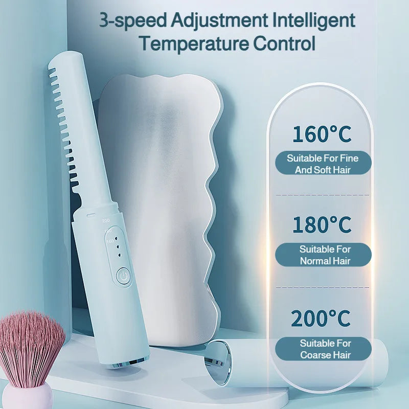 Wireless 2-in-1 Curl & Straighten Iron